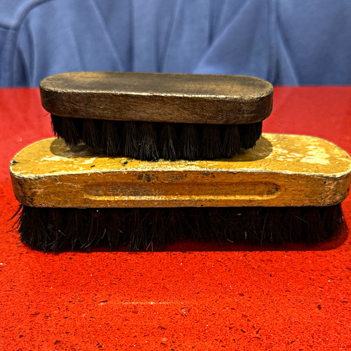 Vintage wooden shoe polishing - wooden,