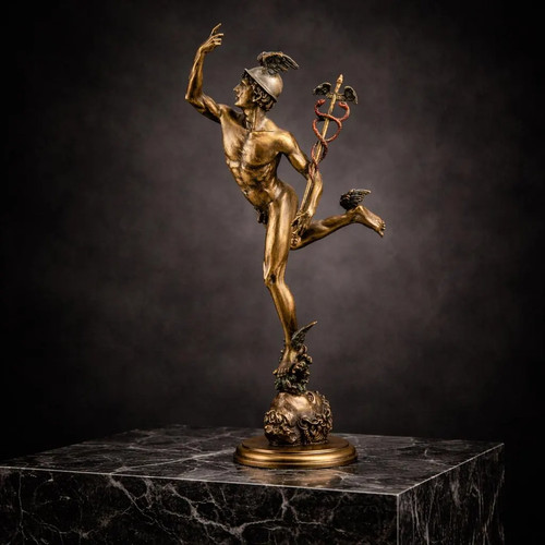 Flying mercury sculpture cold - flying,
