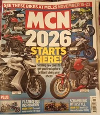 MCN MOTORCYCLE NEWS MAGAZINE 12th NOV 2025 NEW BIKES FOR 2026 at MCL25 - NEW!!