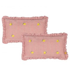 Set of 2 Embroidered Lemon