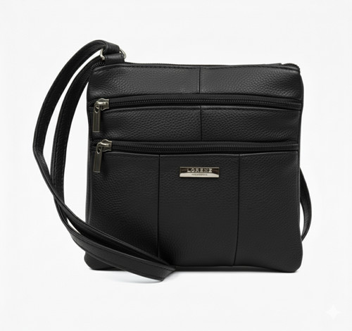 Cowhide leather crossbody bag - leather,