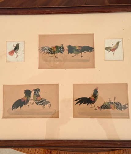 Vintage feather art - vintage,