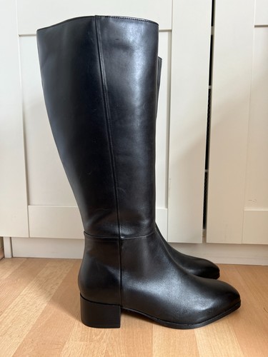 Next black leather long - leather, knee