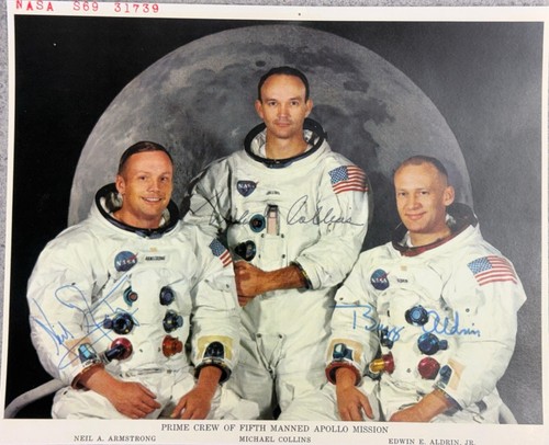 Apollo crew signed - apollo, litho