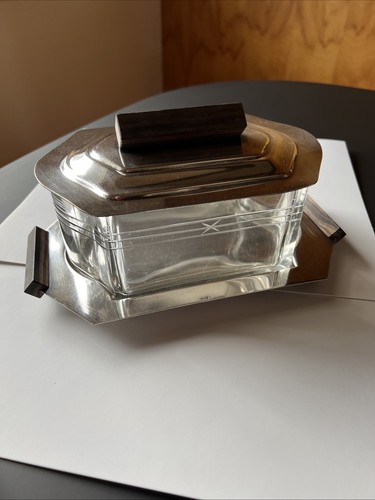 French art deco biscuit box - french,