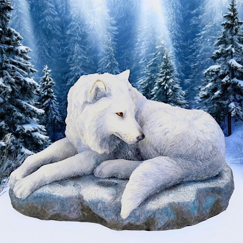 Guardian wolf figurine - guardian,