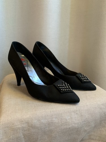 Vintage black fabric - black, court