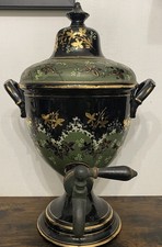 Antique Victorian Jackfield Ceramic Samovar Circa 1880. 38 cm In Height. VGC