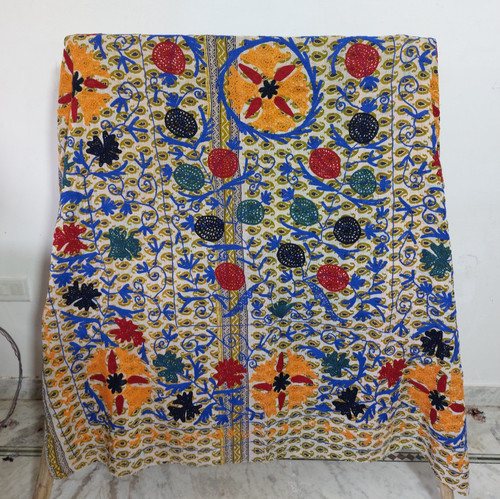 Indian handmade kantha suzani - indian,