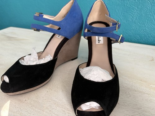 Clarks suede platform - clarks,