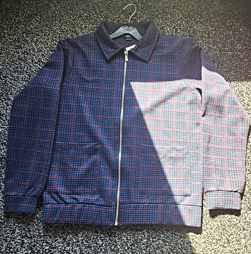 Man men blue check wool - ,