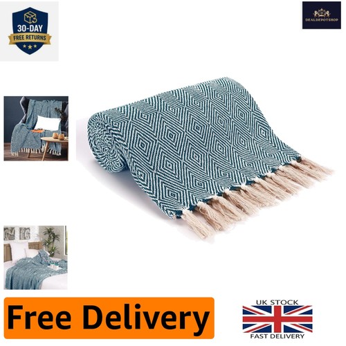 Luxury reversible cotton throw - cotton,