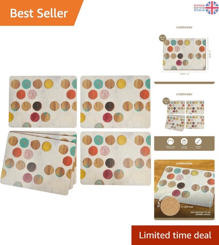 Multi coloured retro spot - multi-coloured,