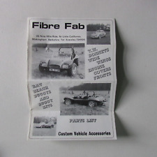 Fibre Fab RAT VW Beetle Based Kit Car Brochure and Price List in envelope (1978)
