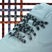 55 Sport Premium Nylon Rope Shoelaces Sneaker Zig Zag Stripe Pattern Shoe Laces