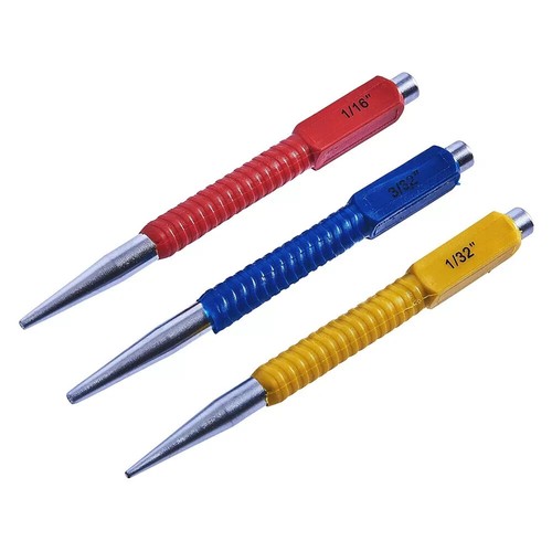3pc nail punch set brads - 3pc,