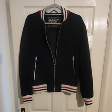 Zara Mens Navy Bomber Jacket