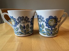 2 Vintage Figgjo Flint Norway Turi Design For Viking Cups 1970s