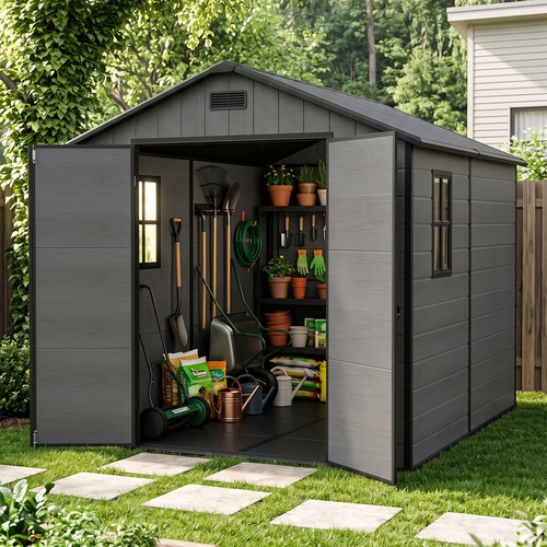 Plastic garden storage shed - storage,