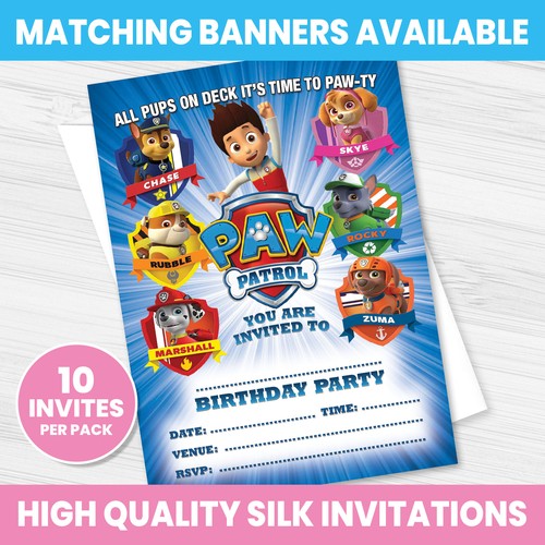 Paw patrol invites - paw,