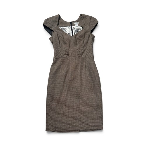 Brown houndstooth sheath - h&m,