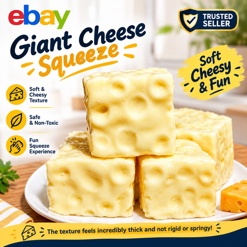 Jumbo cheese squishy - cheese, vaseline