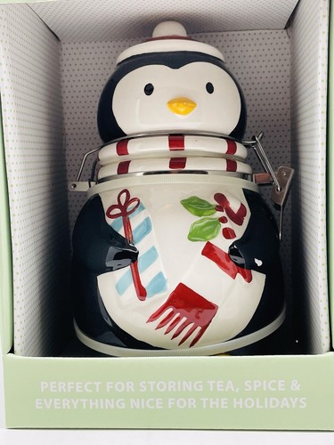 Figural hinged jar penguin - figural,