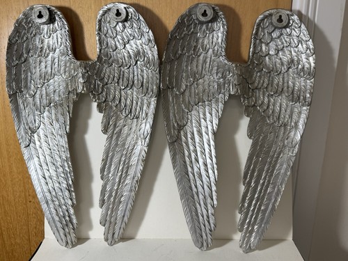 Pair large silver - pair, angel