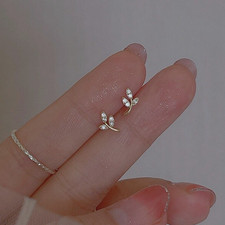 925 sterling silver leaf - sterling, cz