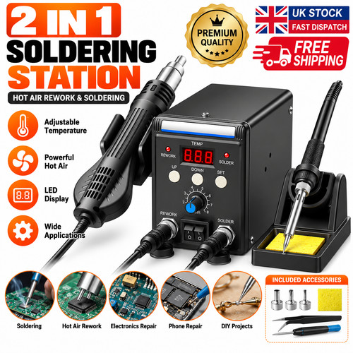 Soldering iron station hot air - soldering,