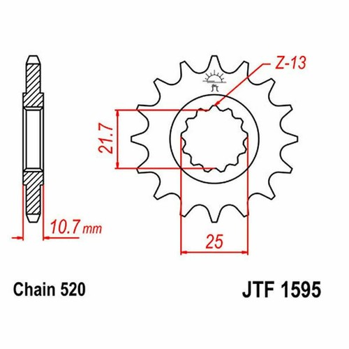 Pinion z15 520 726 - pinion, for