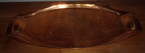 Hand planished solid - planished, copper