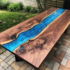 Ocean Blue Epoxy River Table 