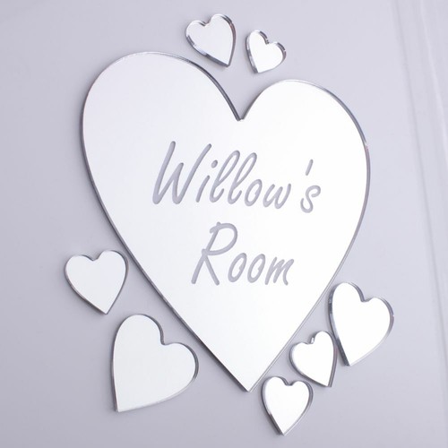 Heart mirror set personalised - mirror,