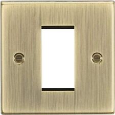 Knightsbridge 1G Modular Faceplate - Square Edge Antique Brass CS1GAB