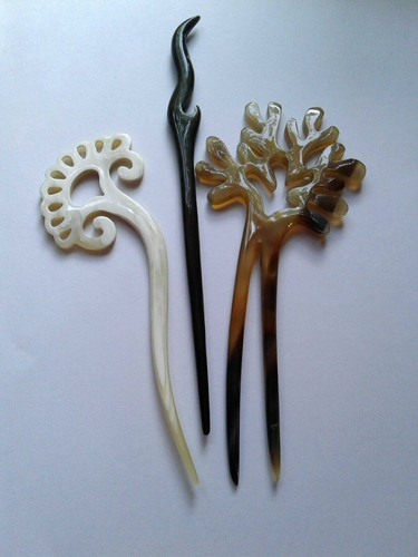Set hand carved buffalo - set, 3x
