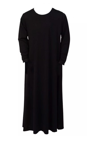 Kids plain black abaya - plain,