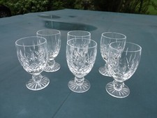 Set of 6 Tyrone Crystal  wine stemmed glasses Fully Stamped Excellent Condition