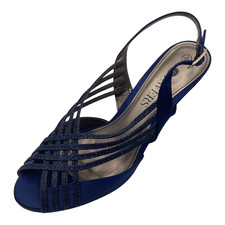 Pavers Navy Satin Glitter High