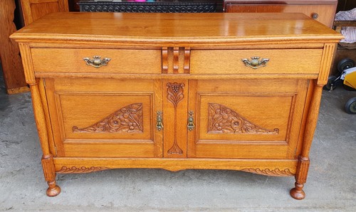 Antique oak sideboard - antique,