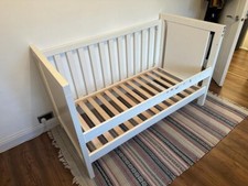 Mothercare baby toddler cot bed with mattress and bedding