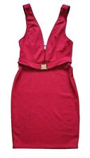 Ladies Red Spaghetti Dress, Female Elegant Fashion Designer Clothing, Bodycon 