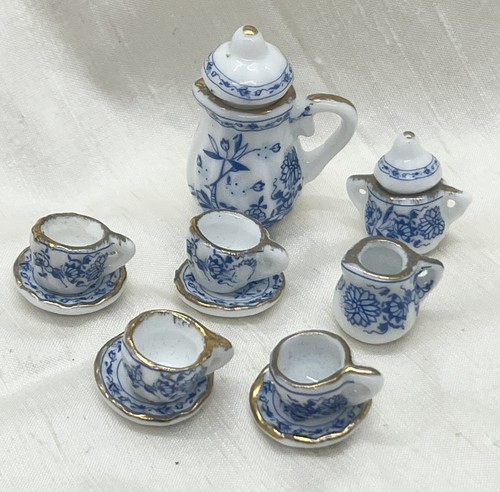 Dolls house porcelain tea - , set