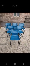 Vintage Mid-Century Italian Metal And Leather Chairs By Matteo Grassi