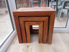 Nest of real sheesham wood tables