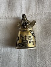 Silver Pewter THIMBLE POPPY