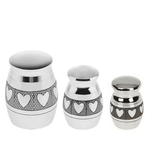 Silver cremation urn for human - silver,