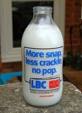 milk bottle lovely LBC ( London ) Radio ad. dairy