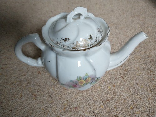 Hand painted porcelain teapot - porcelain,