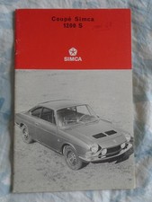 Simca 1200S Coupe brochure